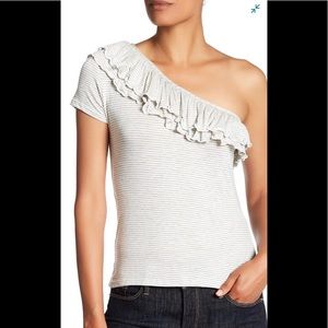 Romeo & Juliet One Shoulder Grey stripped shirt